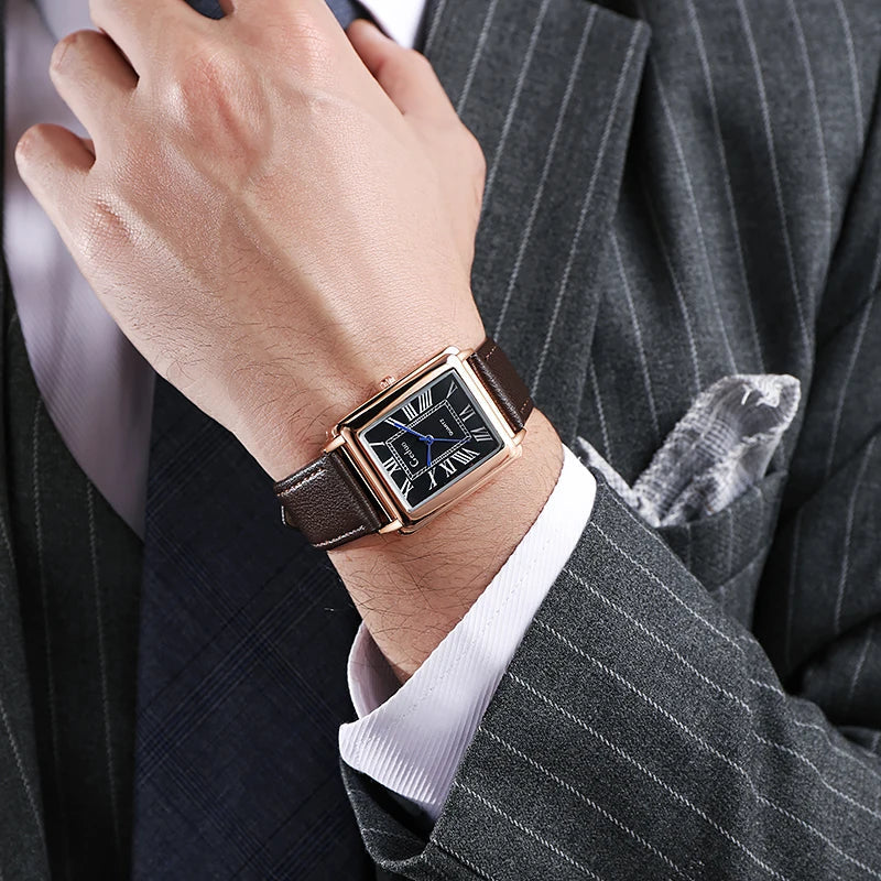 New rectangular luxury watch for men