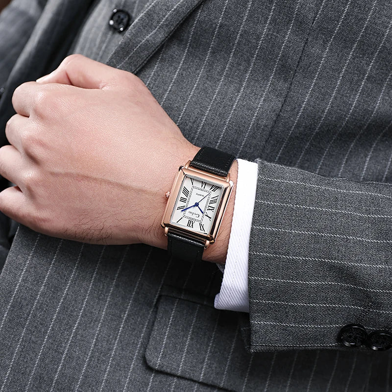 New rectangular luxury watch for men